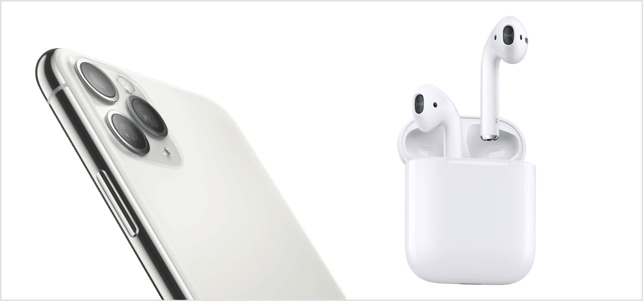 the apple iphone 11 pro max airpods